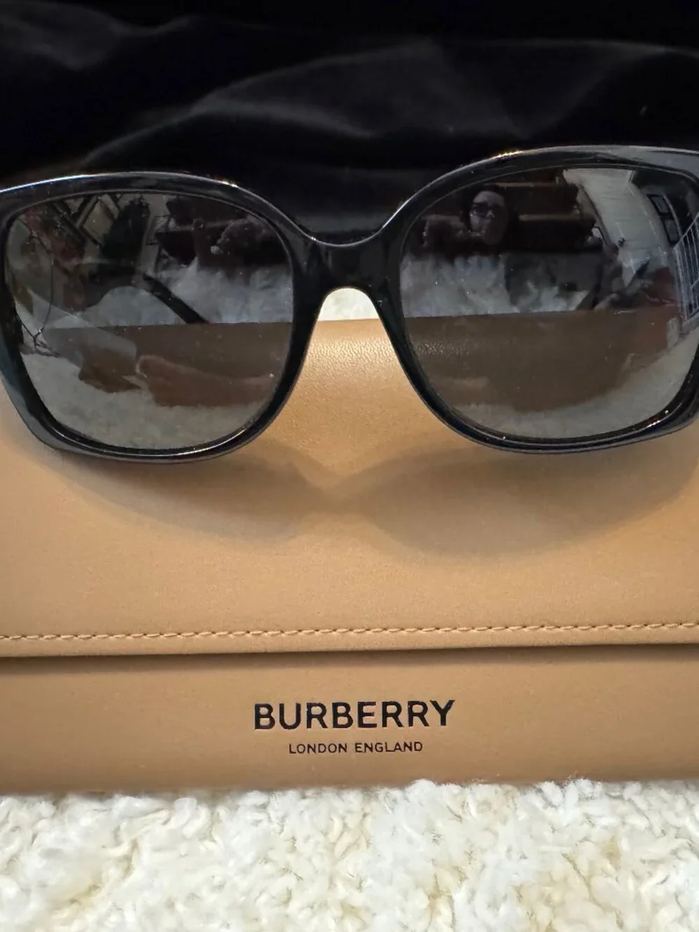 BURBERRY BE4160 34338G Black Grey Gradient 58 mm Women's Sunglasses
